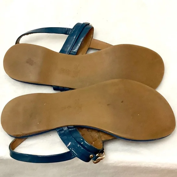 BLUE COACH CATERINE PATENT LEATHER  T STRAP  SANDALS SZ 6B - Picture 3 of 16